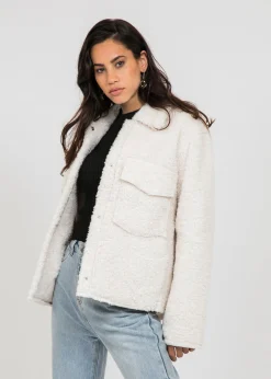 Vestes L Manteaux^Outfitbook Veste pelucheuse crème BEIGE